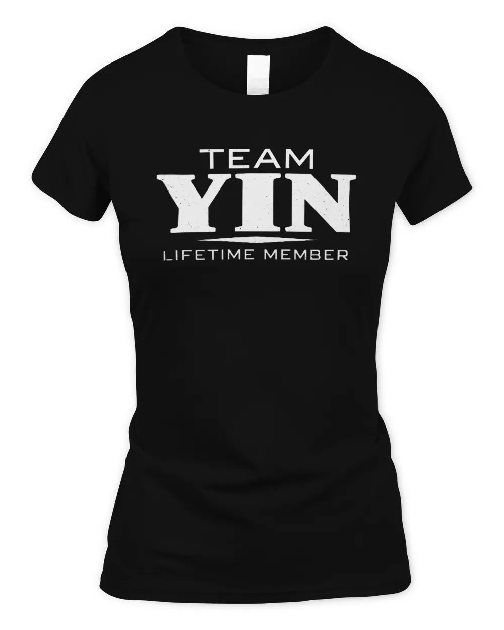 YIN BL62-K4-128 - Personalized “Team NAME Lifetime Member” - Women's Standard T-Shirt - Black