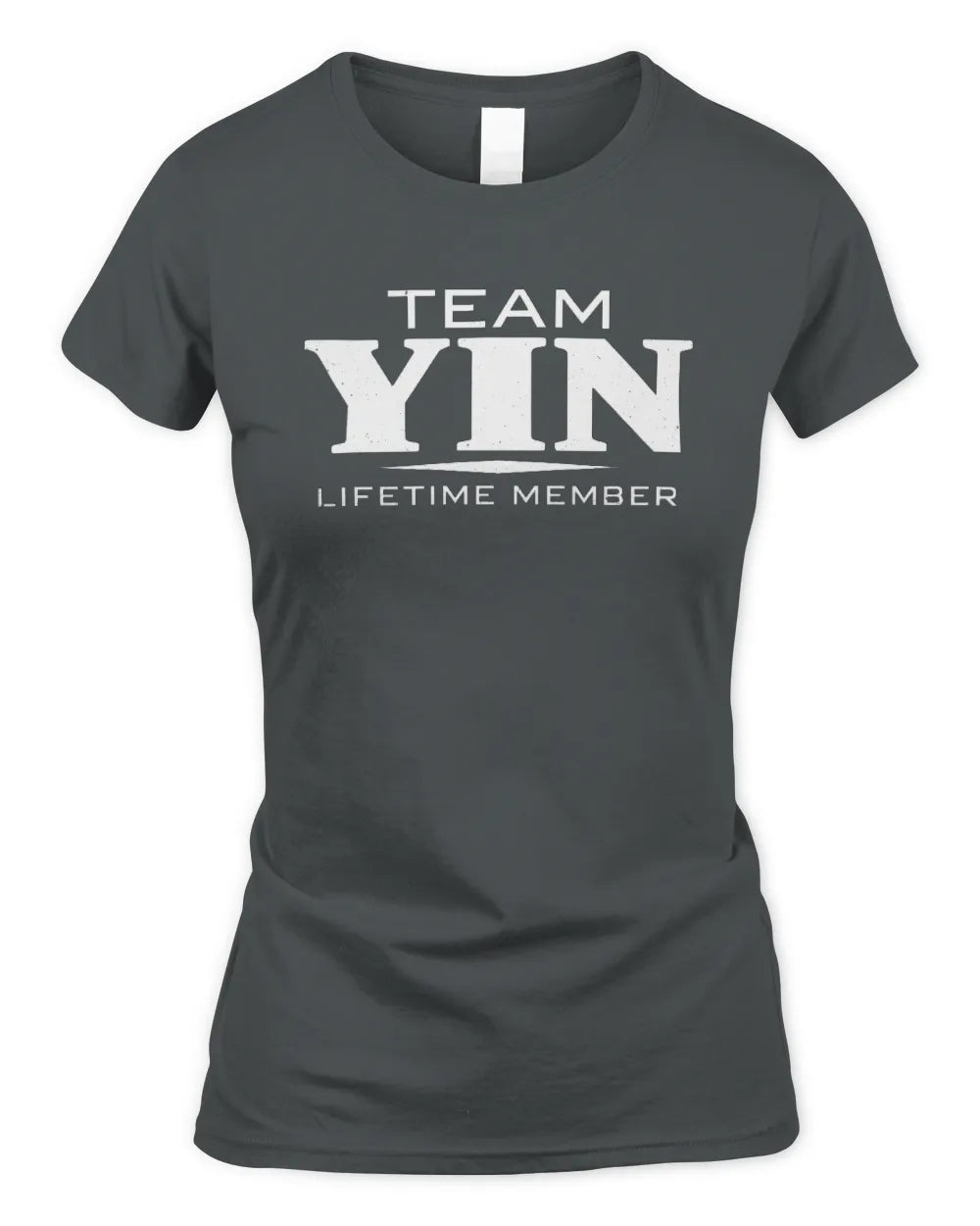 YIN BL62-K4-128 - Personalized “Team NAME Lifetime Member” - Women's Standard T-Shirt - Charcoal