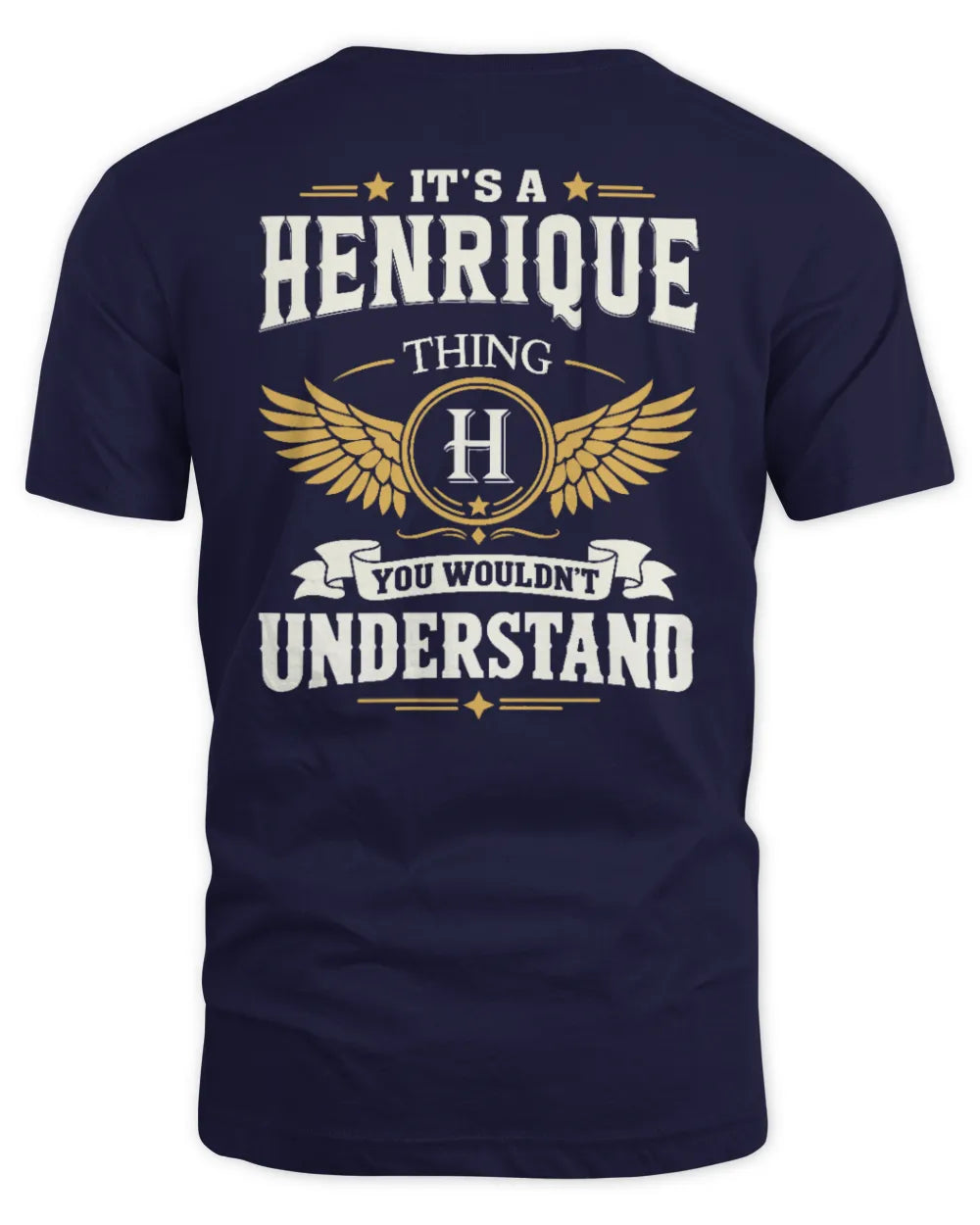 HENRIQUE KT06-M008 It’s a [NAME] Thing – You Wouldn’t Understand | Personalized Vintage T-Shirt - Unisex Standard T-Shirt - Navy