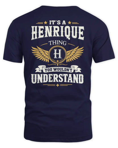 HENRIQUE KT06-M008 It’s a [NAME] Thing – You Wouldn’t Understand | Personalized Vintage T-Shirt - Unisex Standard T-Shirt - Navy
