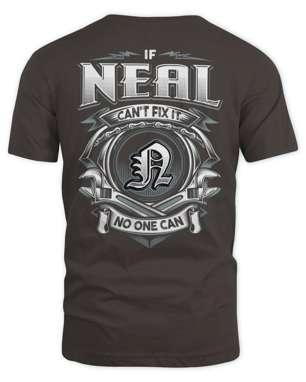 NEAL AP81-K4-626 - Personalized Ahmed Quote Apparel “If Ahmed Can't Fix It, No One Can” - Unisex Standard T-Shirt - Dark Chocolate