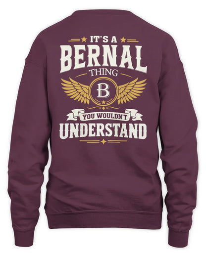 BERNAL KT06-M008 It’s a [NAME] Thing – You Wouldn’t Understand | Personalized Vintage T-Shirt - Unisex Sweatshirt - Maroon