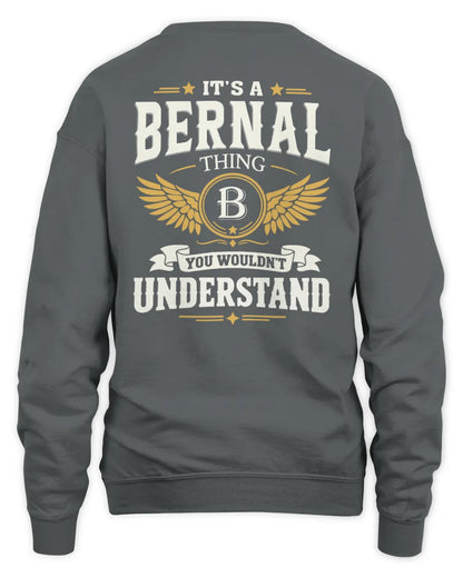 BERNAL KT06-M008 It’s a [NAME] Thing – You Wouldn’t Understand | Personalized Vintage T-Shirt - Unisex Sweatshirt - Charcoal