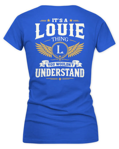 LOUIE KT06-M008 It’s a [NAME] Thing – You Wouldn’t Understand | Personalized Vintage T-Shirt - Women's V-Neck T-Shirt - Royal