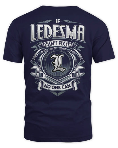 LEDESMA AP81-K4-626 - Personalized Ahmed Quote Apparel “If Ahmed Can't Fix It, No One Can” - Unisex Standard T-Shirt - Navy