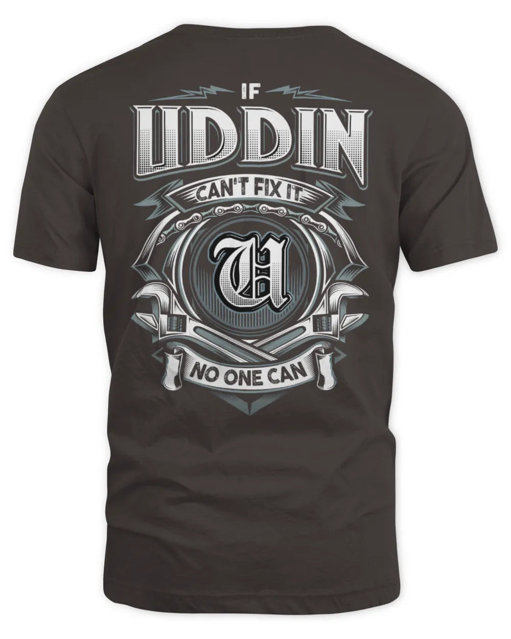 UDDIN AP81-K4-626 - Personalized Ahmed Quote Apparel “If Ahmed Can't Fix It, No One Can” - Unisex Standard T-Shirt - Dark Chocolate