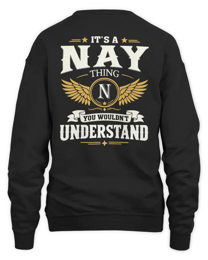 NAY KT06-M008 It’s a [NAME] Thing – You Wouldn’t Understand | Personalized Vintage T-Shirt - Unisex Sweatshirt - Black