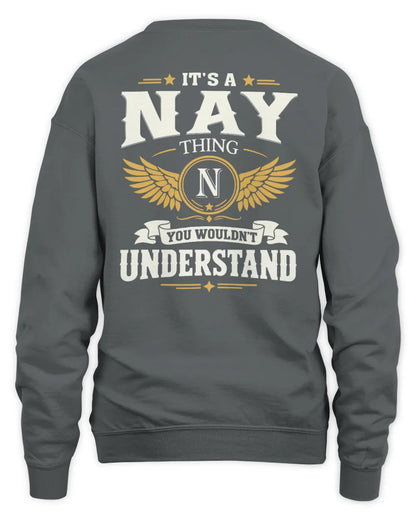 NAY KT06-M008 It’s a [NAME] Thing – You Wouldn’t Understand | Personalized Vintage T-Shirt - Unisex Sweatshirt - Charcoal