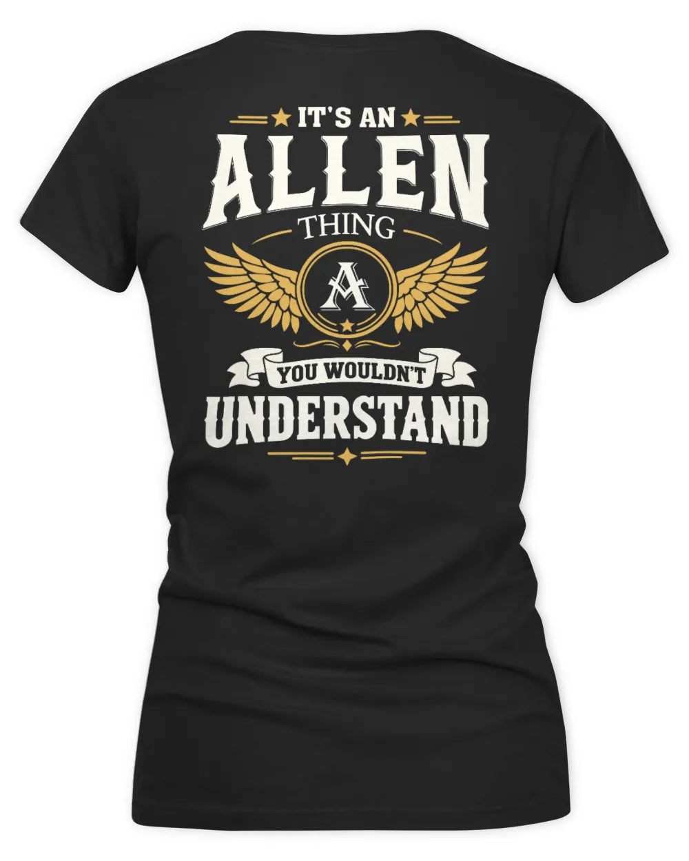 ALLEN KT06-M008 It’s a [NAME] Thing – You Wouldn’t Understand | Personalized Vintage T-Shirt - Women's V-Neck T-Shirt - Black
