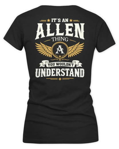 ALLEN KT06-M008 It’s a [NAME] Thing – You Wouldn’t Understand | Personalized Vintage T-Shirt - Women's V-Neck T-Shirt - Black