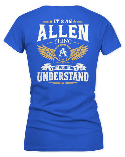 ALLEN KT06-M008 It’s a [NAME] Thing – You Wouldn’t Understand | Personalized Vintage T-Shirt - Women's V-Neck T-Shirt - Royal