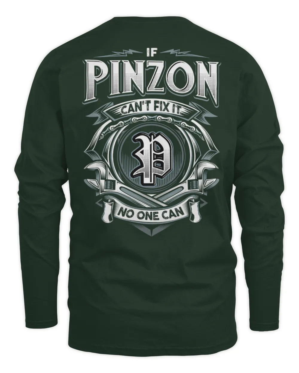 PINZON AP81-K4-626 - Personalized Ahmed Quote Apparel “If Ahmed Can't Fix It, No One Can” - Men's Long Sleeved T-Shirt - Forest Green