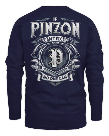 PINZON AP81-K4-626 - Personalized Ahmed Quote Apparel “If Ahmed Can't Fix It, No One Can” - Men's Long Sleeved T-Shirt - Navy