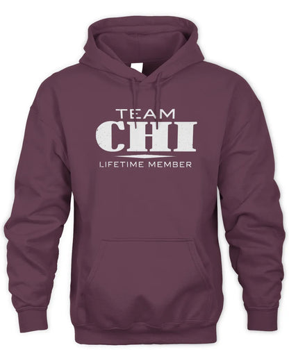 CHI BL62-K4-128 - Personalized “Team NAME Lifetime Member” - Unisex Hoodie - Maroon