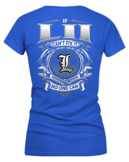 LII AP81-K4-626 - Personalized Ahmed Quote Apparel “If Ahmed Can't Fix It, No One Can” - Women's V-Neck T-Shirt - Royal