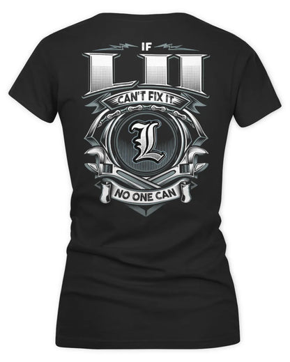 LII AP81-K4-626 - Personalized Ahmed Quote Apparel “If Ahmed Can't Fix It, No One Can” - Women's V-Neck T-Shirt - Black