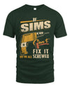 SIMS TP22-K4-228 - Personalized Handyman T-Shirt “If AARON Can’t Fix It, We’re All Screwed”