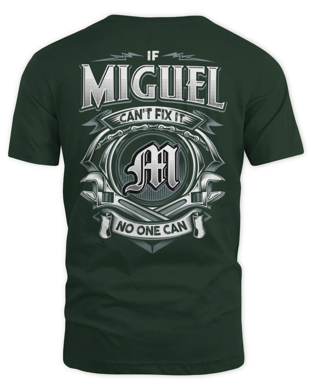 MIGUEL AP81-K4-626 - Personalized Ahmed Quote Apparel “If Ahmed Can't Fix It, No One Can” - Unisex Standard T-Shirt - Forest Green
