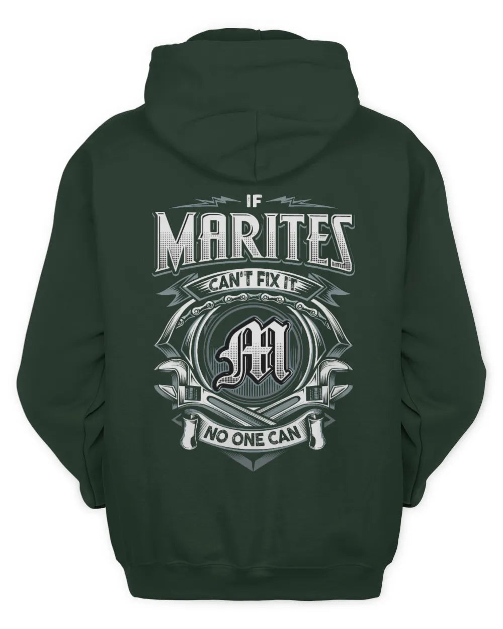 MARITES AP81-K4-626 - Personalized Ahmed Quote Apparel “If Ahmed Can't Fix It, No One Can” - Unisex Hoodie - Forest Green