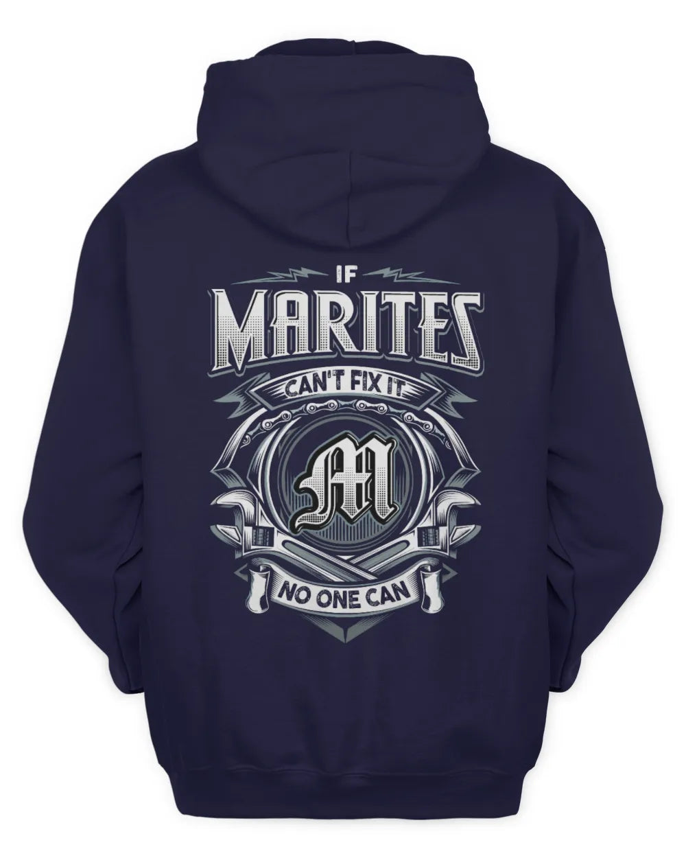 MARITES AP81-K4-626 - Personalized Ahmed Quote Apparel “If Ahmed Can't Fix It, No One Can” - Unisex Hoodie - Navy