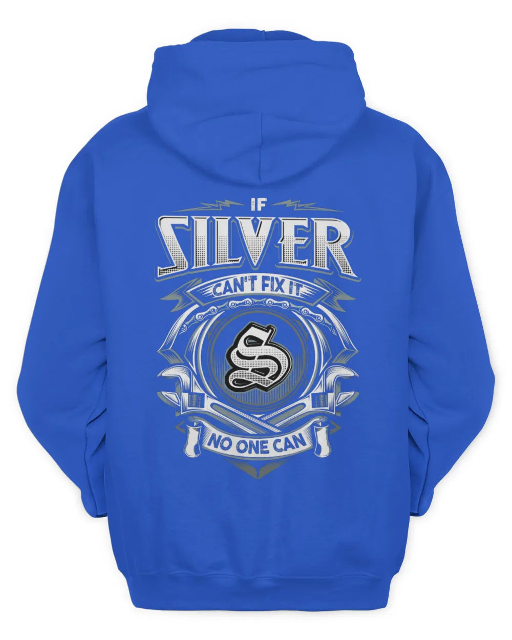 SILVER AP81-K4-626 - Personalized Ahmed Quote Apparel “If Ahmed Can't Fix It, No One Can” - Unisex Hoodie - Royal