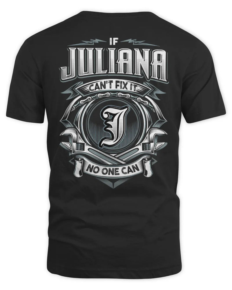 JULIANA AP81-K4-626 - Personalized Ahmed Quote Apparel “If Ahmed Can't Fix It, No One Can” - Unisex Standard T-Shirt - Black