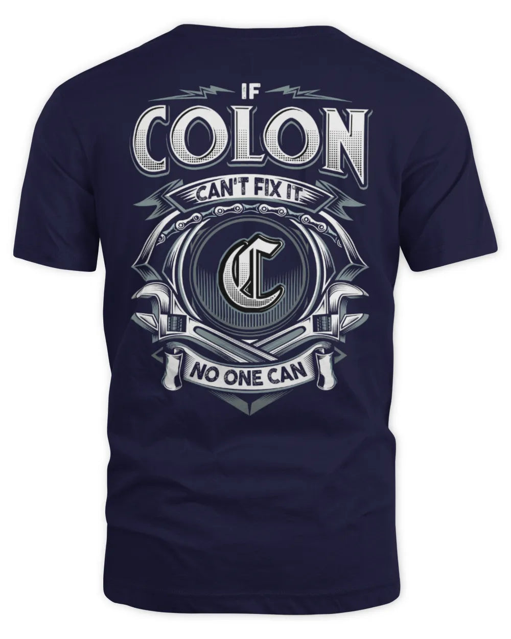 COLON AP81-K4-626 - Personalized Ahmed Quote Apparel “If Ahmed Can't Fix It, No One Can” - Unisex Standard T-Shirt - Navy