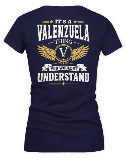 VALENZUELA KT06-M008 It’s a [NAME] Thing – You Wouldn’t Understand | Personalized Vintage T-Shirt - Women's V-Neck T-Shirt - Navy
