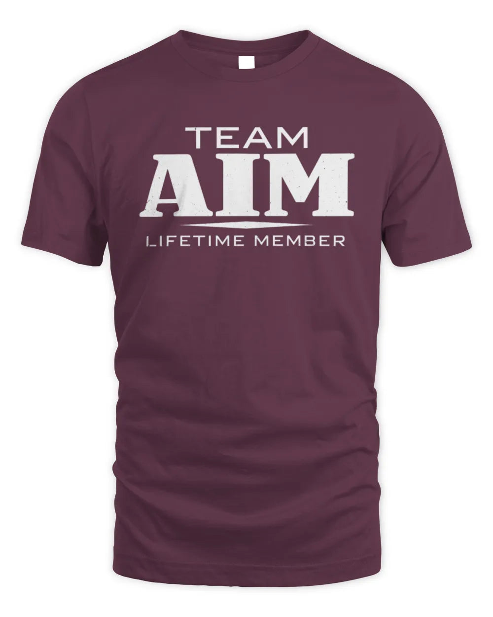 AIM BL62-K4-128 - Personalized “Team NAME Lifetime Member” - Unisex Standard T-Shirt - Maroon