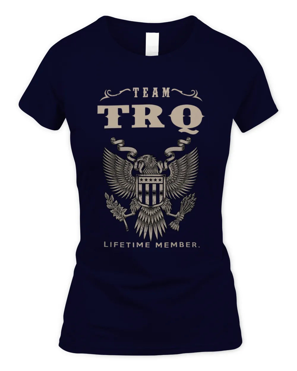 TRQ TP06-K82 – Personalized Classic Style Apparel “Team NAME Lifetime Member” - Women's Standard T-Shirt - Navy