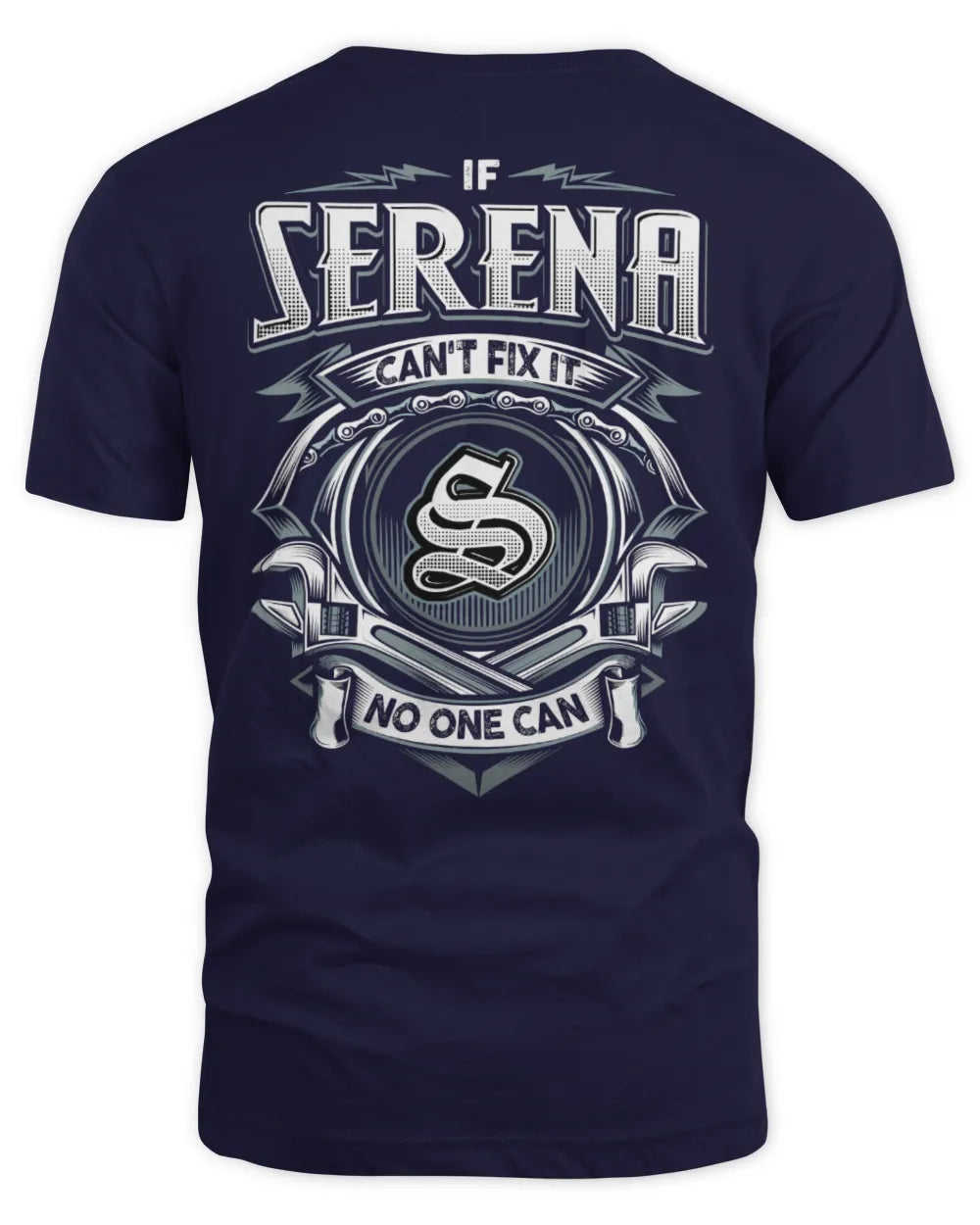 SERENA AP81-K4-626 - Personalized Ahmed Quote Apparel “If Ahmed Can't Fix It, No One Can” - Unisex Standard T-Shirt - Navy