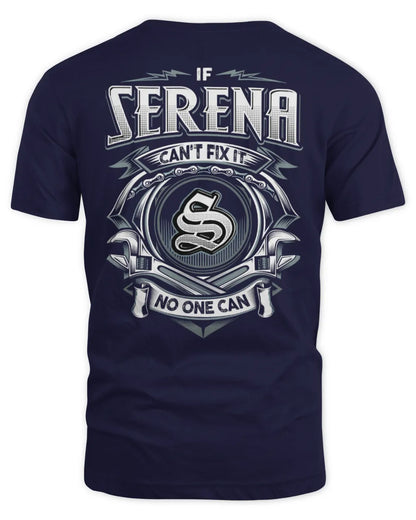 SERENA AP81-K4-626 - Personalized Ahmed Quote Apparel “If Ahmed Can't Fix It, No One Can” - Unisex Standard T-Shirt - Navy