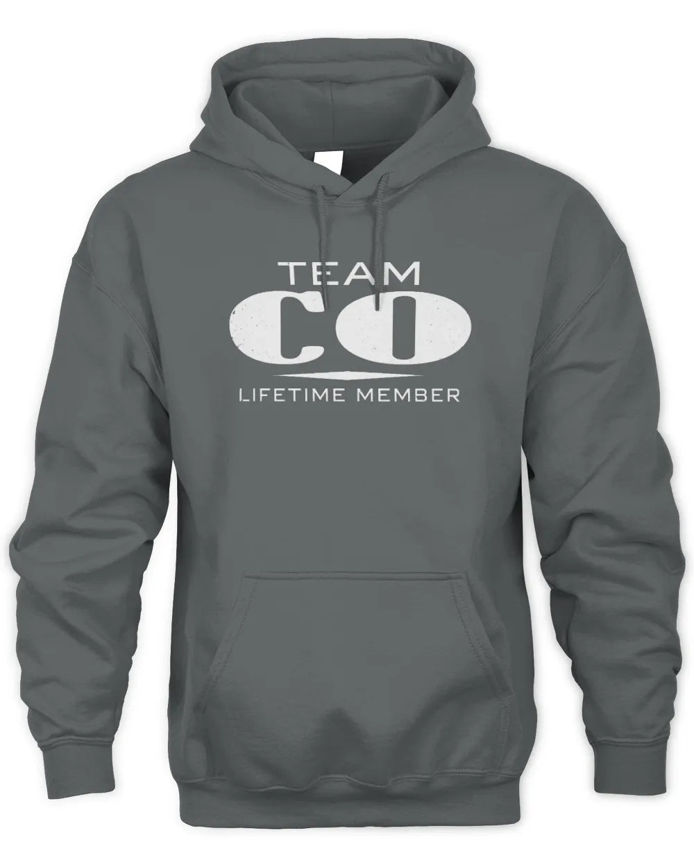 CO BL62-K4-128 - Personalized “Team NAME Lifetime Member” - Unisex Hoodie - Charcoal