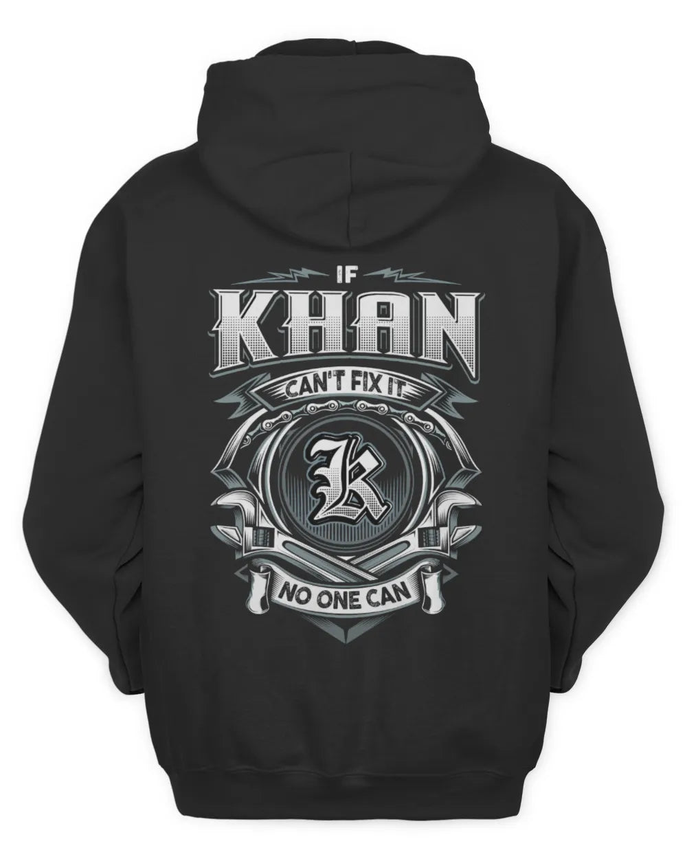 KHAN AP81-K4-626 - Personalized Ahmed Quote Apparel “If Ahmed Can't Fix It, No One Can” - Unisex Hoodie - Black