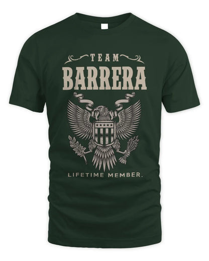 BARRERA TP06-K82 – Personalized Classic Style Apparel “Team NAME Lifetime Member” - Unisex Standard T-Shirt - Forest Green