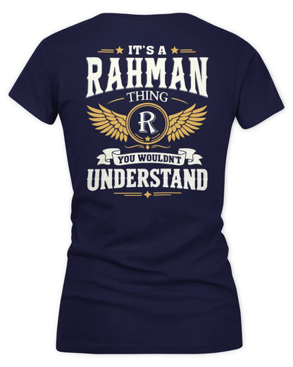 RAHMAN KT06-M008 It’s a [NAME] Thing – You Wouldn’t Understand | Personalized Vintage T-Shirt - Women's V-Neck T-Shirt - Navy