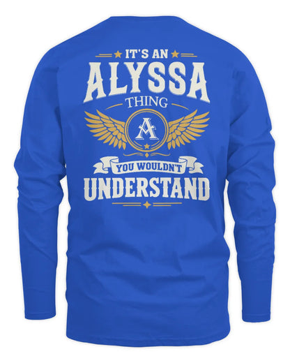 ALYSSA KT06-M008 It’s a [NAME] Thing – You Wouldn’t Understand | Personalized Vintage T-Shirt - Men's Long Sleeved T-Shirt - Royal