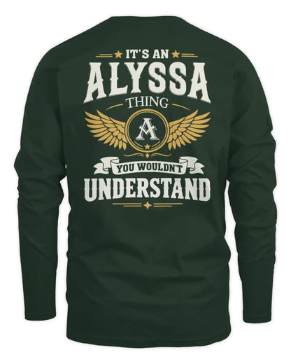 ALYSSA KT06-M008 It’s a [NAME] Thing – You Wouldn’t Understand | Personalized Vintage T-Shirt - Men's Long Sleeved T-Shirt - Forest Green