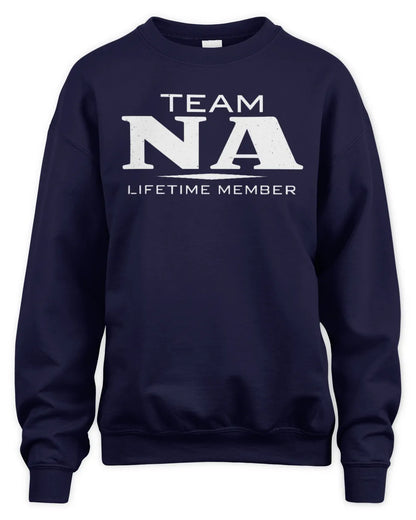 NA BL62-K4-128 - Personalized “Team NAME Lifetime Member” - Unisex Sweatshirt - Navy