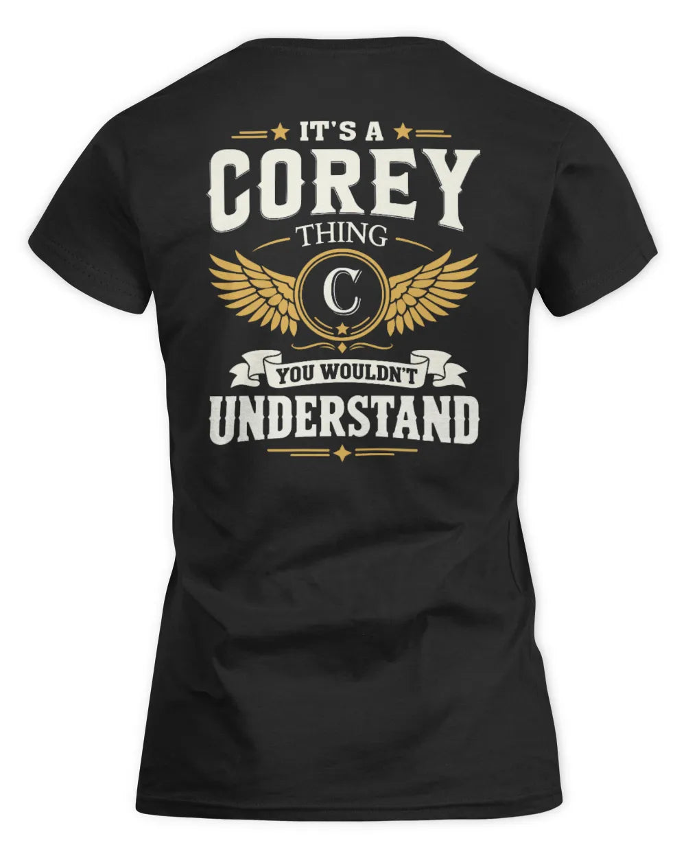 COREY KT06-M008 It’s a [NAME] Thing – You Wouldn’t Understand | Personalized Vintage T-Shirt - Women's Standard T-Shirt - Black