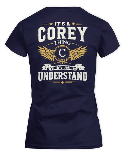 COREY KT06-M008 It’s a [NAME] Thing – You Wouldn’t Understand | Personalized Vintage T-Shirt - Women's Standard T-Shirt - Navy