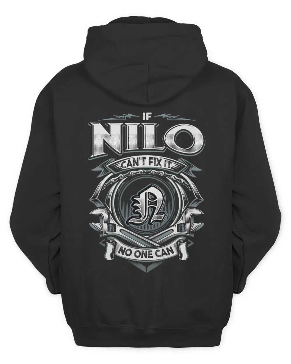 NILO AP81-K4-626 - Personalized Ahmed Quote Apparel “If Ahmed Can't Fix It, No One Can” - Unisex Hoodie - Black