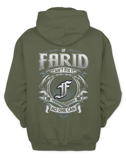 FARID AP81-K4-626 - Personalized Ahmed Quote Apparel “If Ahmed Can't Fix It, No One Can” - Unisex Hoodie - Military Green