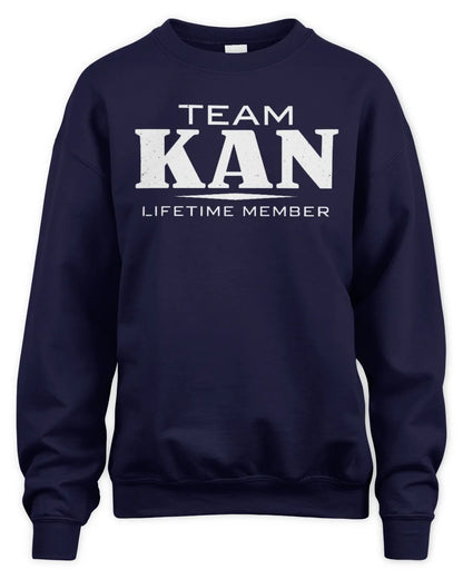 KAN BL62-K4-128 - Personalized “Team NAME Lifetime Member” - Unisex Sweatshirt - Navy