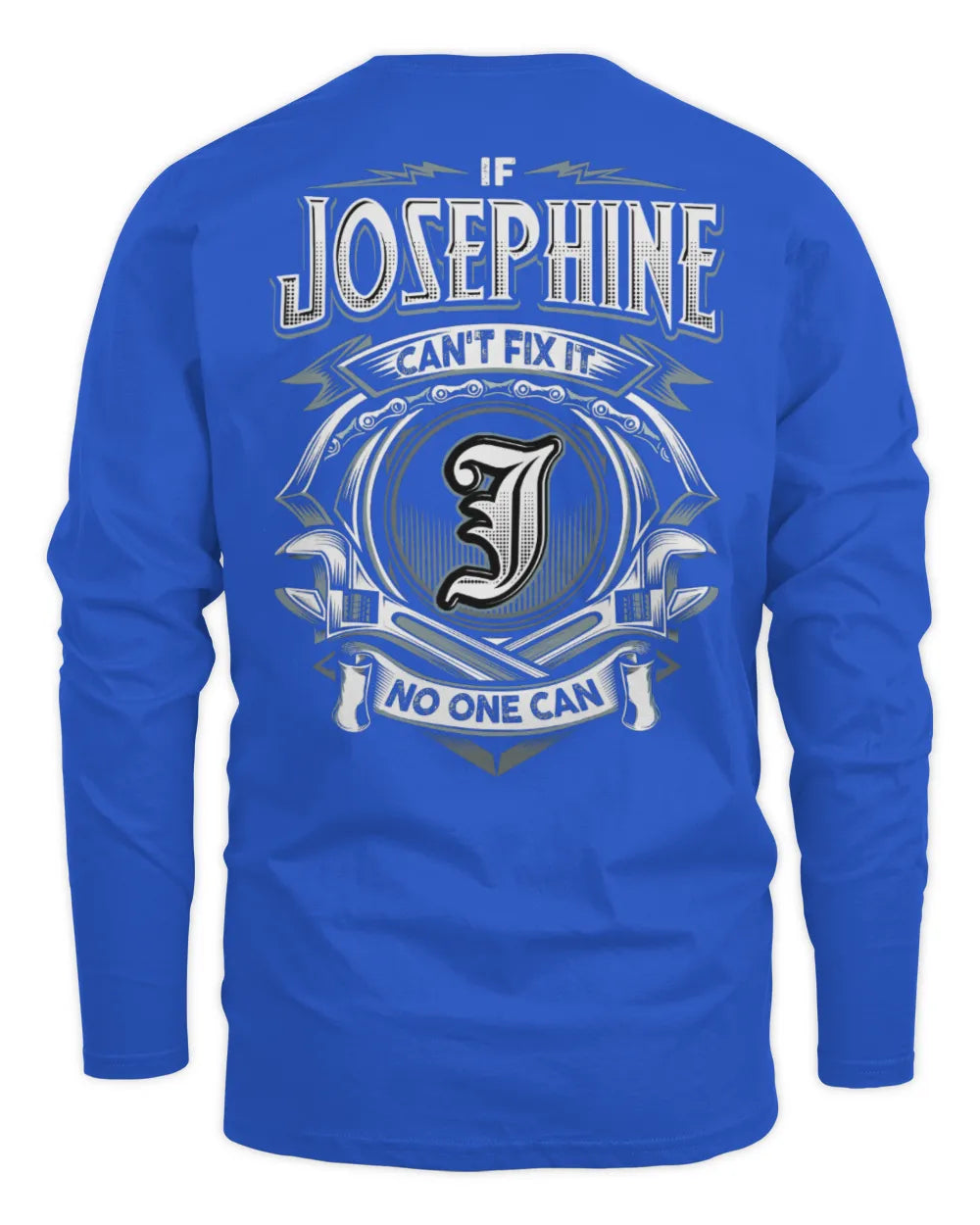 JOSEPHINE AP81-K4-626 - Personalized Ahmed Quote Apparel “If Ahmed Can't Fix It, No One Can” - Men's Long Sleeved T-Shirt - Royal