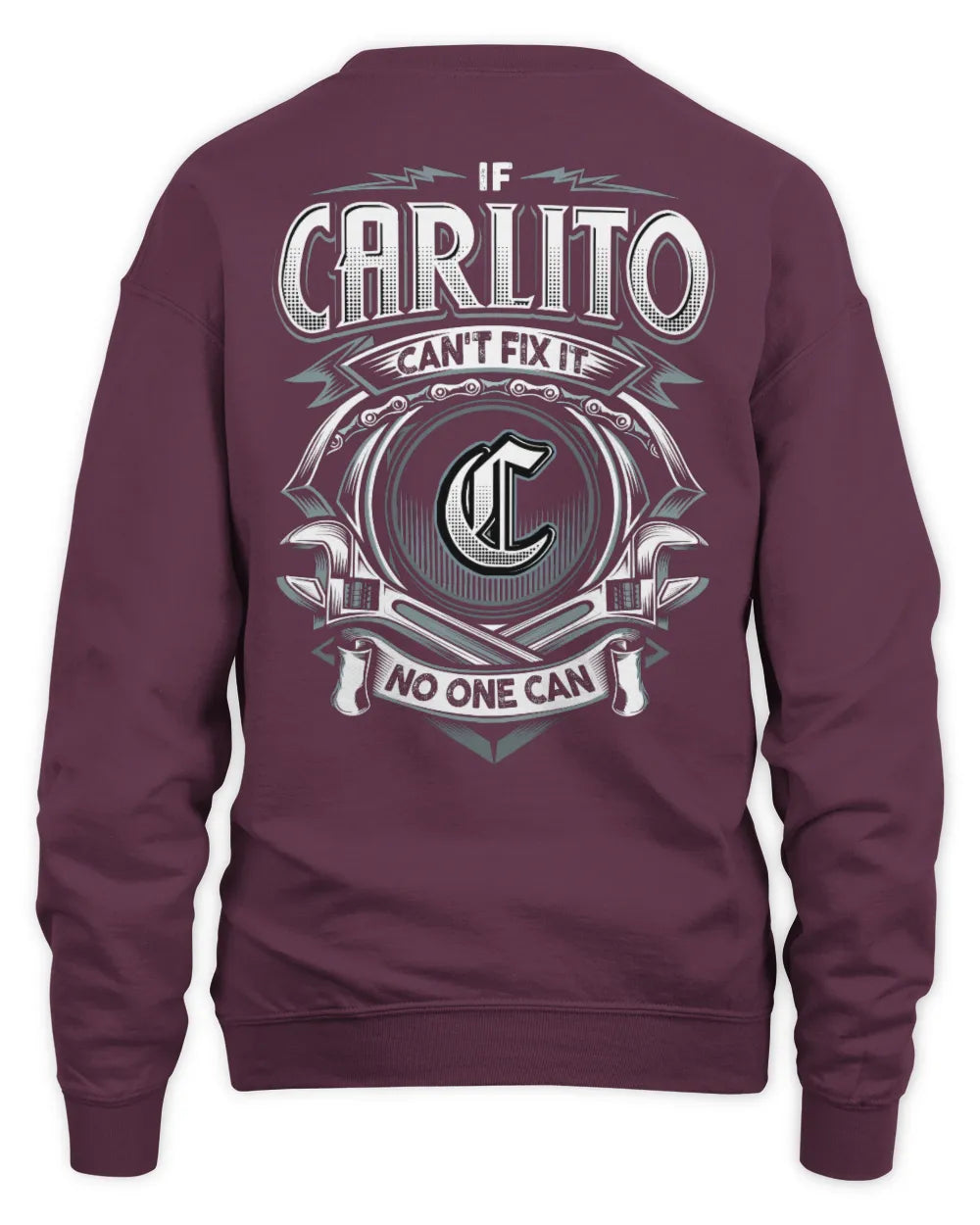CARLITO AP81-K4-626 - Personalized Ahmed Quote Apparel “If Ahmed Can't Fix It, No One Can” - Unisex Sweatshirt - Maroon