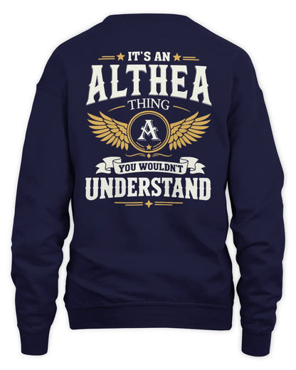 ALTHEA KT06-M008 It’s a [NAME] Thing – You Wouldn’t Understand | Personalized Vintage T-Shirt - Unisex Sweatshirt - Navy