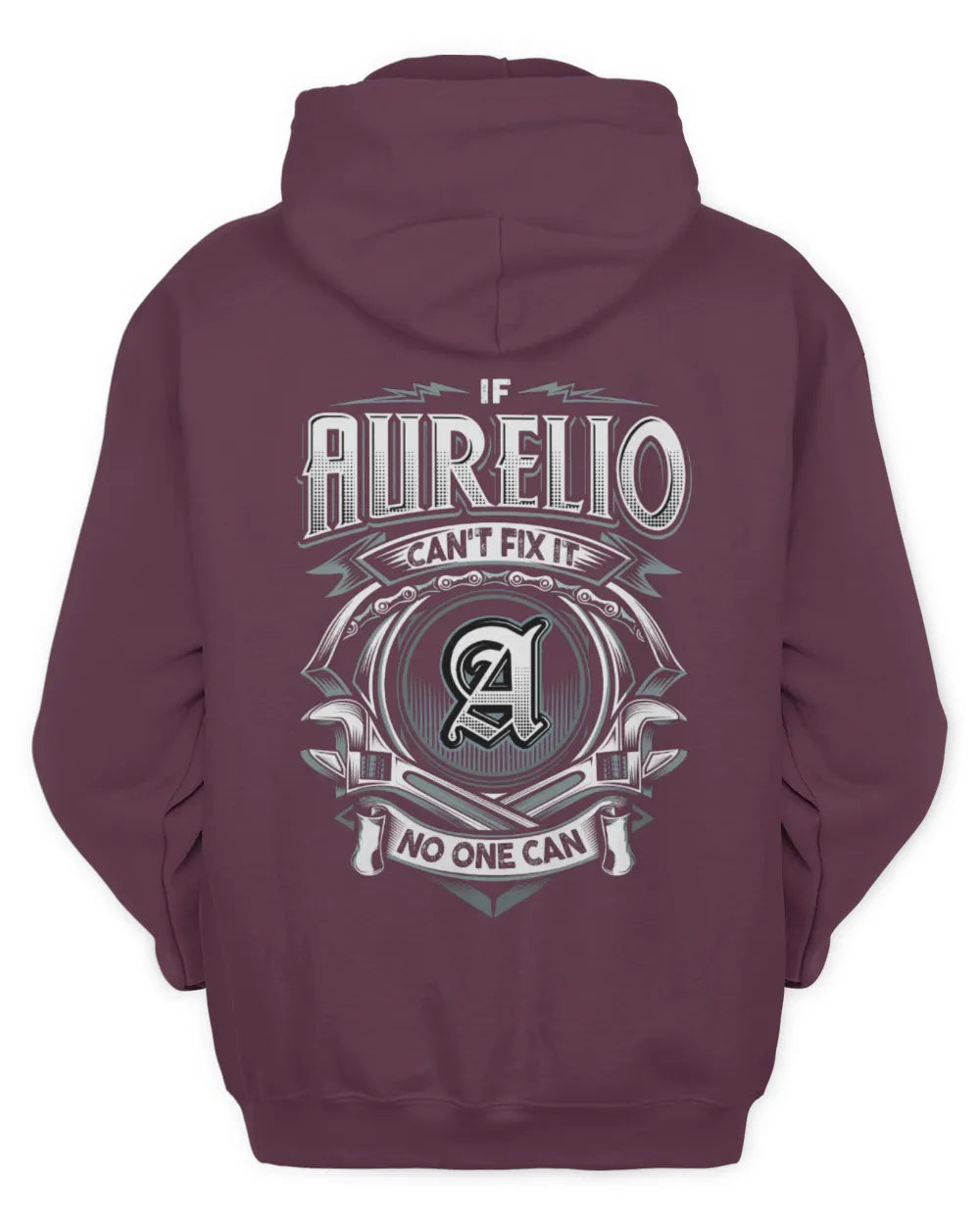AURELIO AP81-K4-626 - Personalized Ahmed Quote Apparel “If Ahmed Can't Fix It, No One Can” - Unisex Hoodie - Maroon