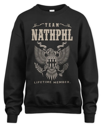 NATHPHL TP06-K82 – Personalized Classic Style Apparel “Team NAME Lifetime Member” - Unisex Sweatshirt - Black