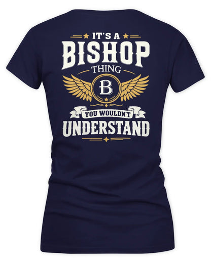 BISHOP KT06-M008 It’s a [NAME] Thing – You Wouldn’t Understand | Personalized Vintage T-Shirt - Women's V-Neck T-Shirt - Navy